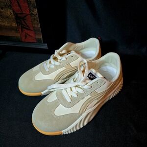Cream and Tan Sneakers